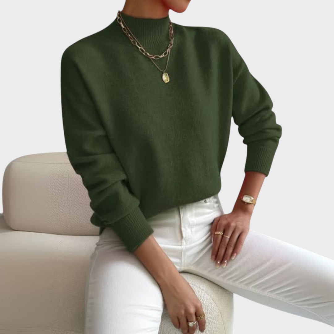 pulover Beatriz din tricot cu mâneci lungi
