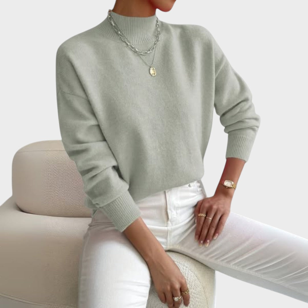 pulover basic din tricot Beatriz stil modern