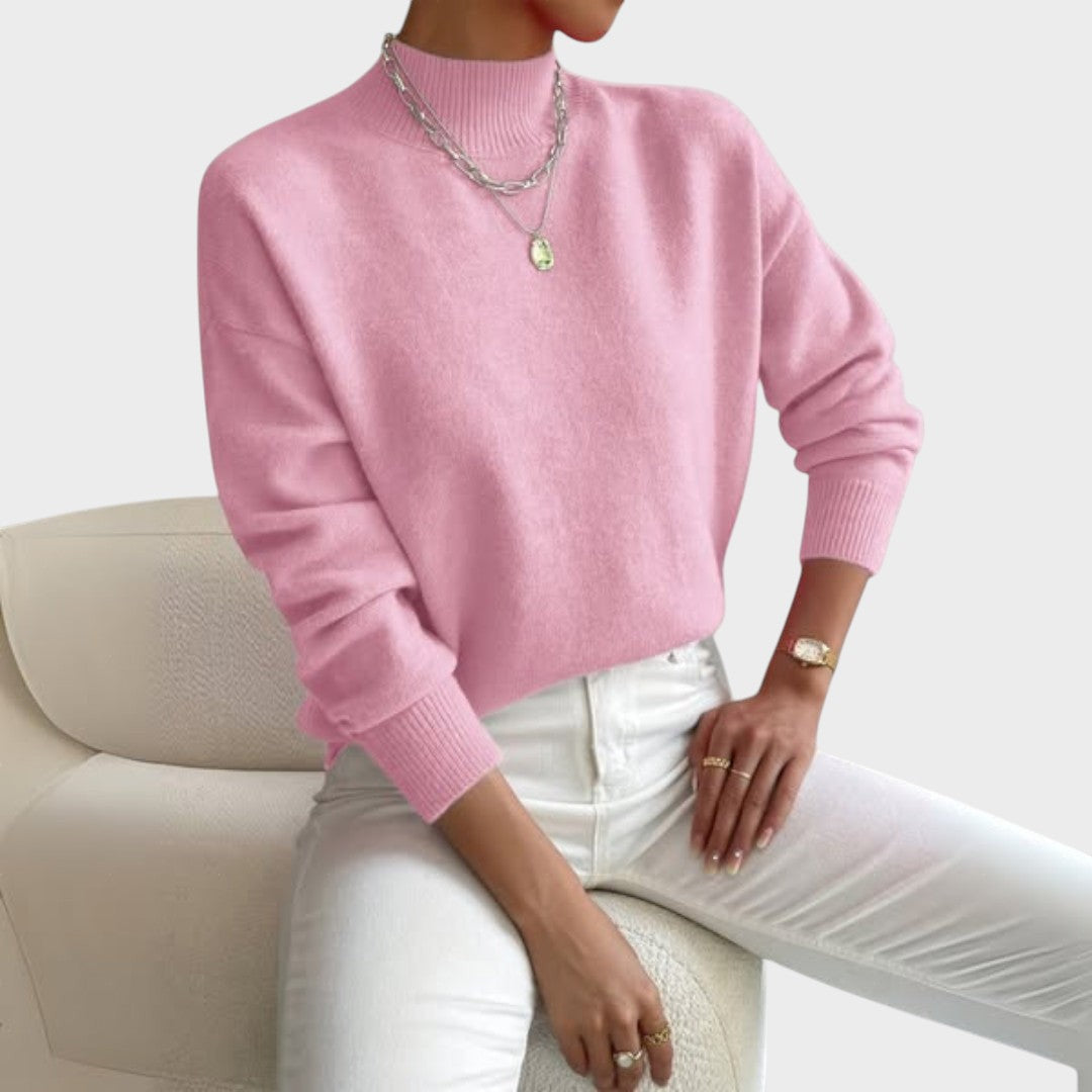 pulover basic din tricot Beatriz vedere frontală
