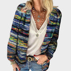 Cardigan multicolor Marília detaliu model