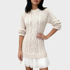 rochie din tricot cu cădere naturală Stefania purtată elegant