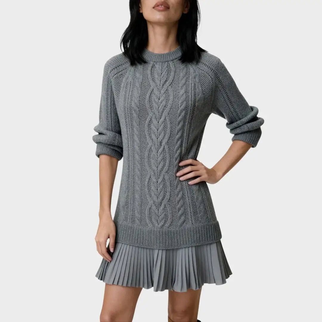 rochie din tricot cu cădere naturală Stefania outfit complet
