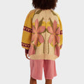 Cardigan tricotat cu model floral – vedere frontală