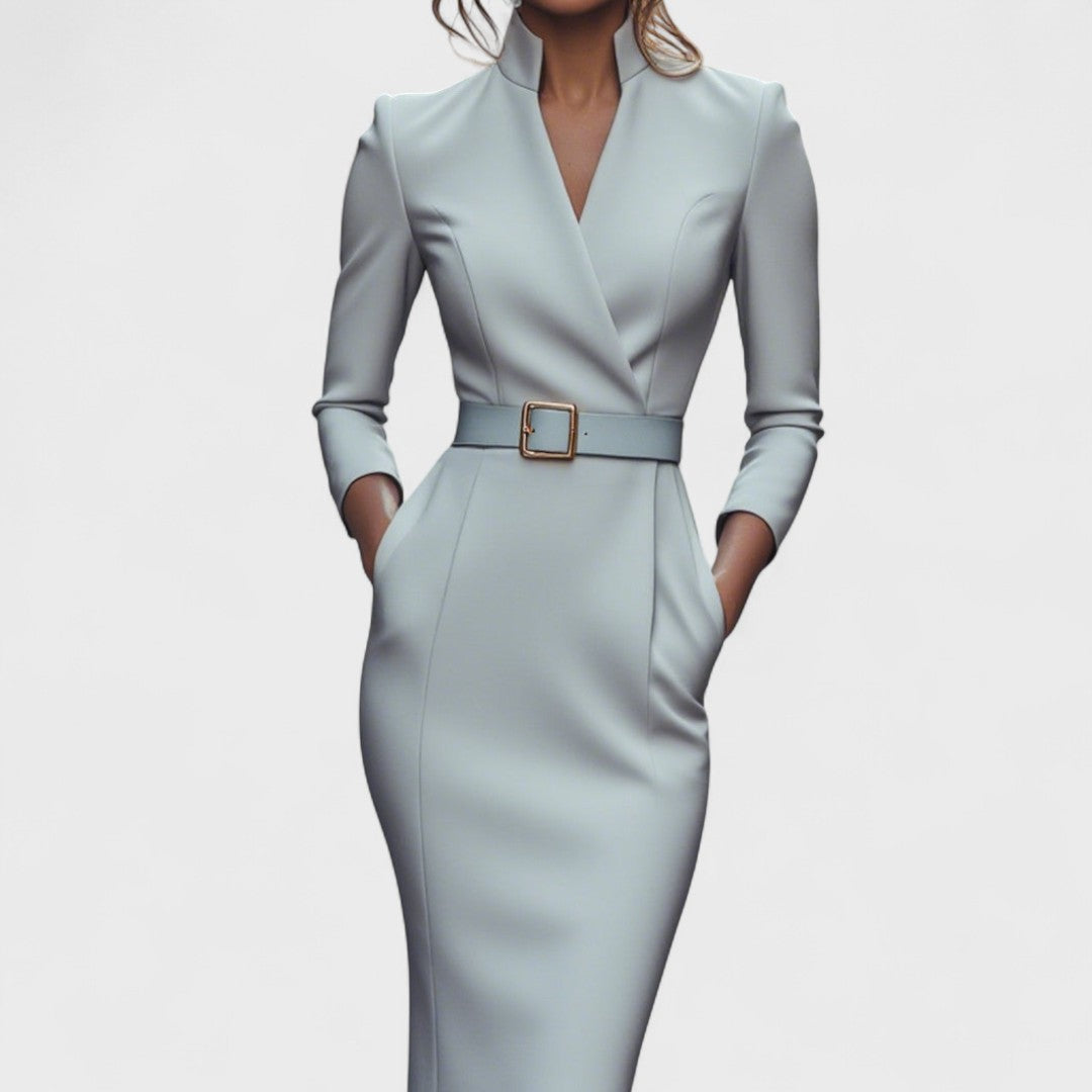 Adriana | Mandarin Luxe – maxi ruha övvel