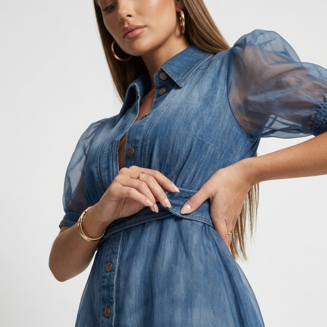 zanetta – denim stílusú ruha