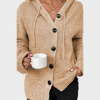 Amélia cardigan din tricot moale cu glugă față