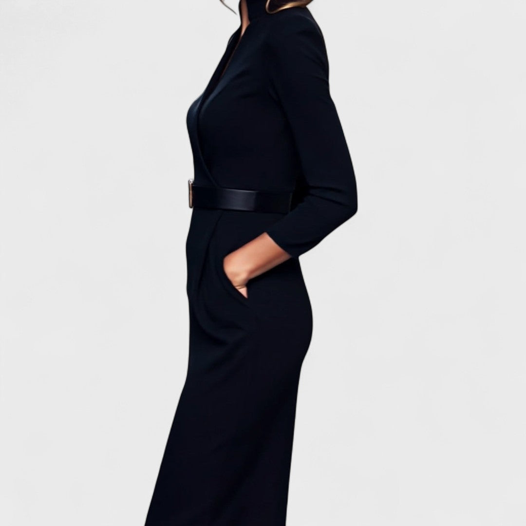 Adriana | Mandarin Luxe – maxi ruha övvel