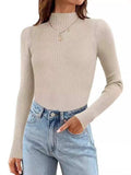 Tricou basic din material tricotat  elegant și versatil vedere frontală