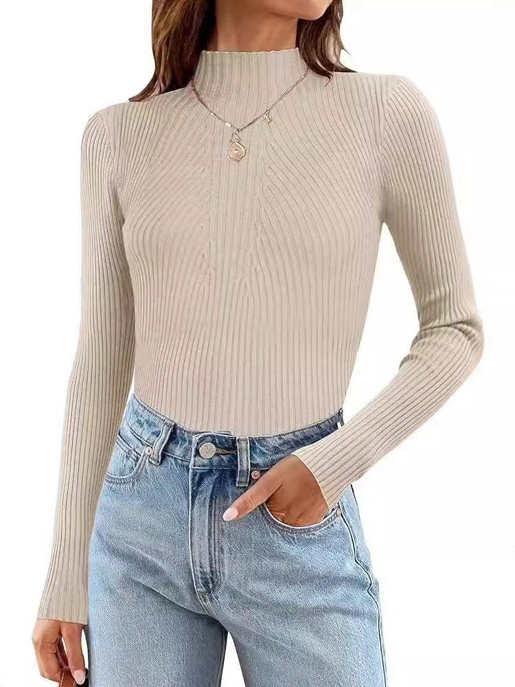 Tricou basic din material tricotat  elegant și versatil vedere frontală