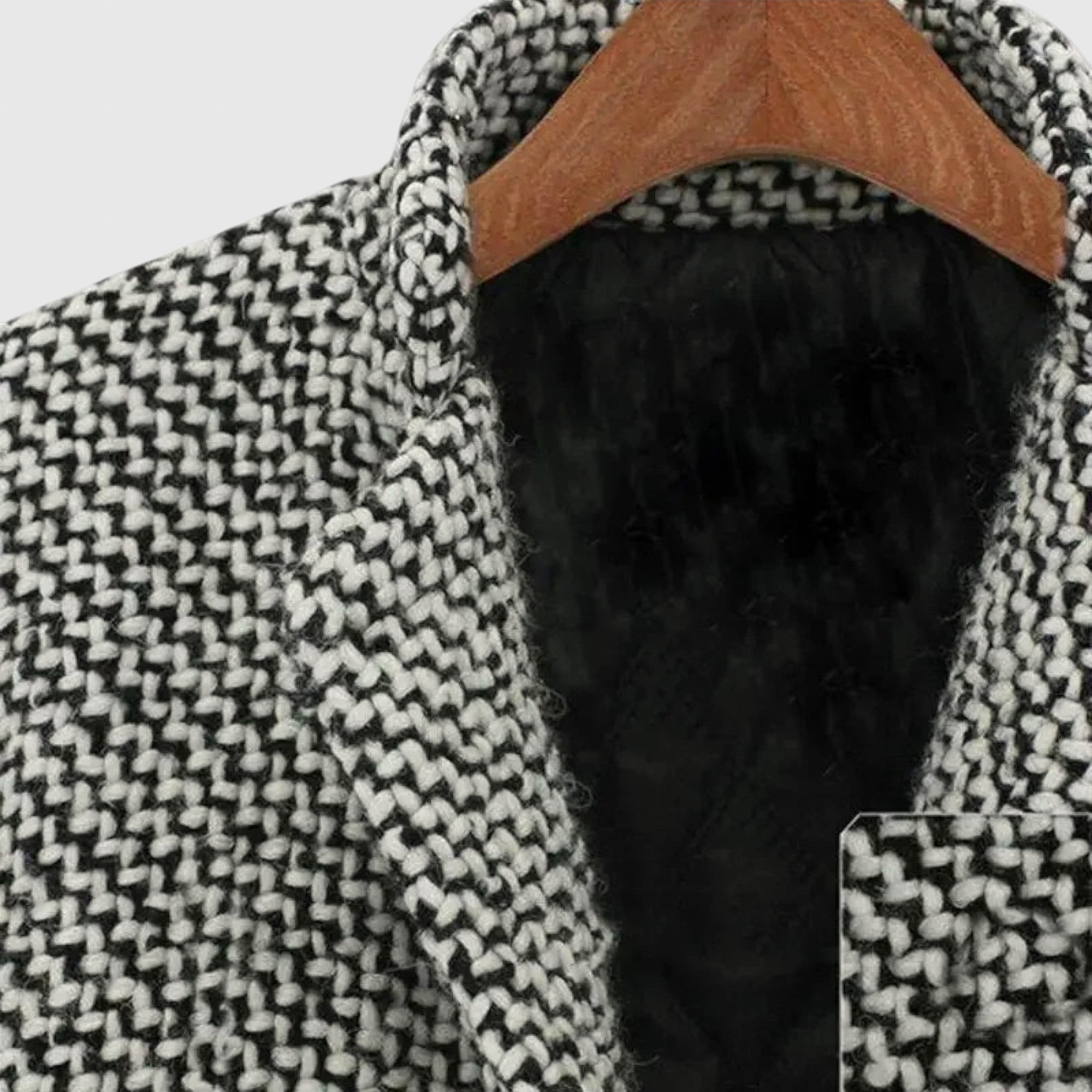 Elara - Midi kabát houndstooth mintával