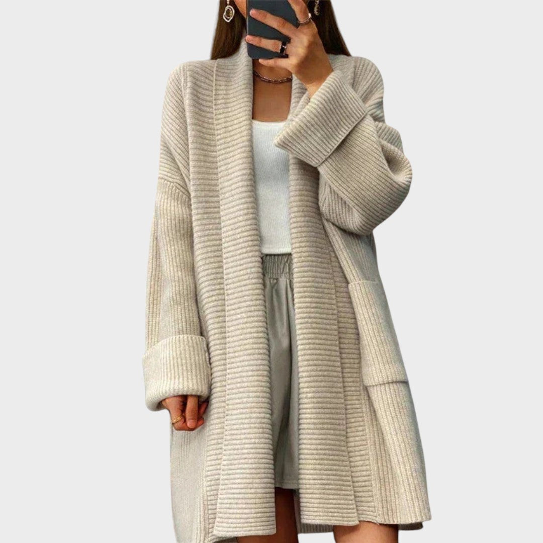 Elsa Cardigan Lung din Tricot Elegant Confortabil și Versatil