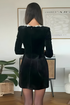noelle rochie de cocktail clasică din catifea evenimente speciale