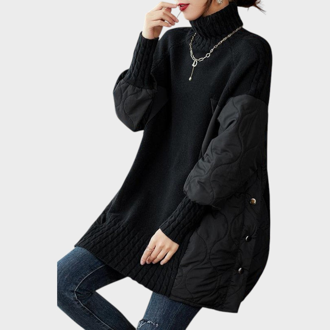 Iulia oversize pulóver magas nyakkal
