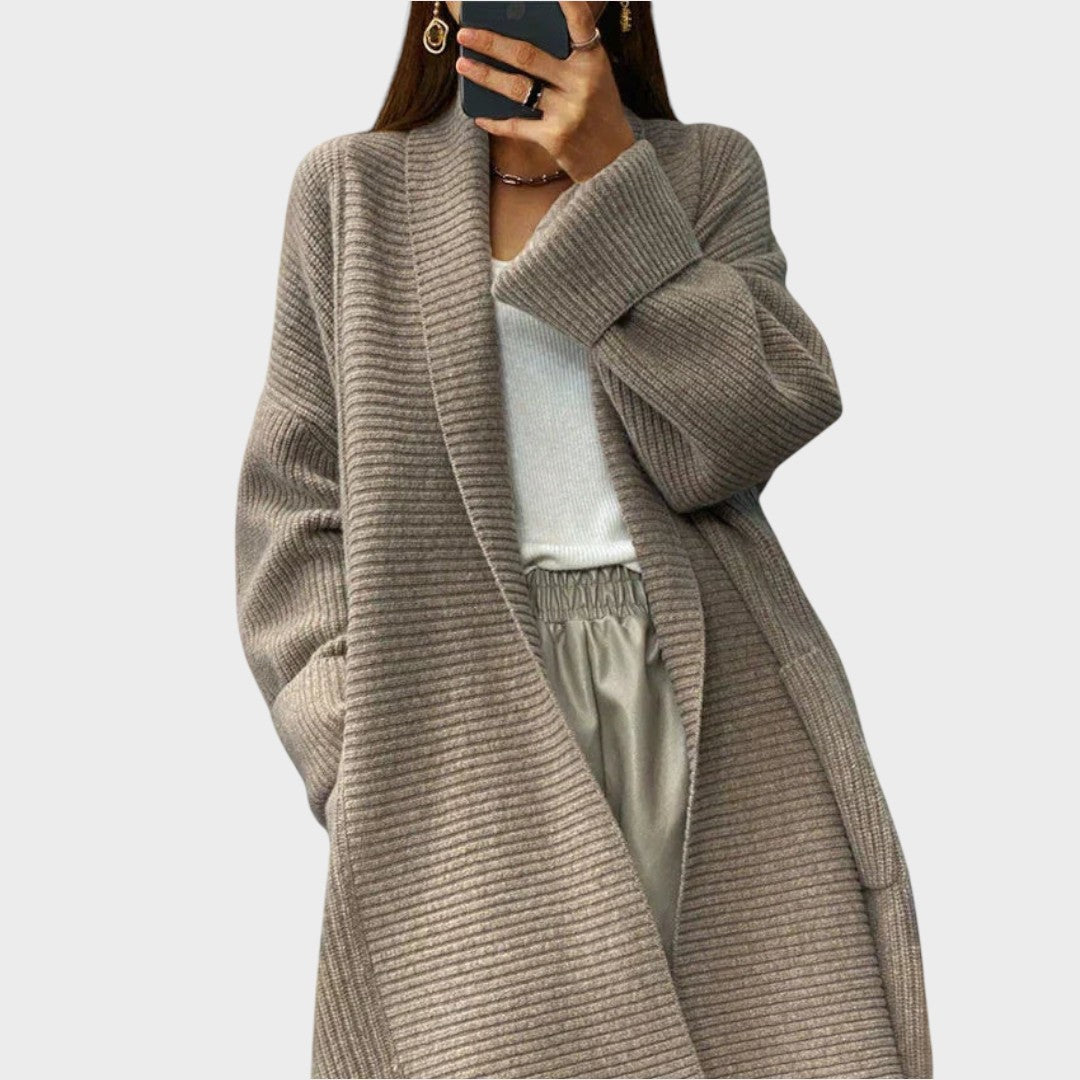 Elsa Cardigan Lung din Tricot Elegant Confortabil și Versatil