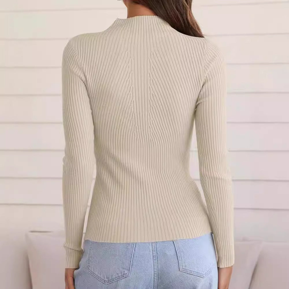 Tricou basic din material tricotat  elegant și versatil