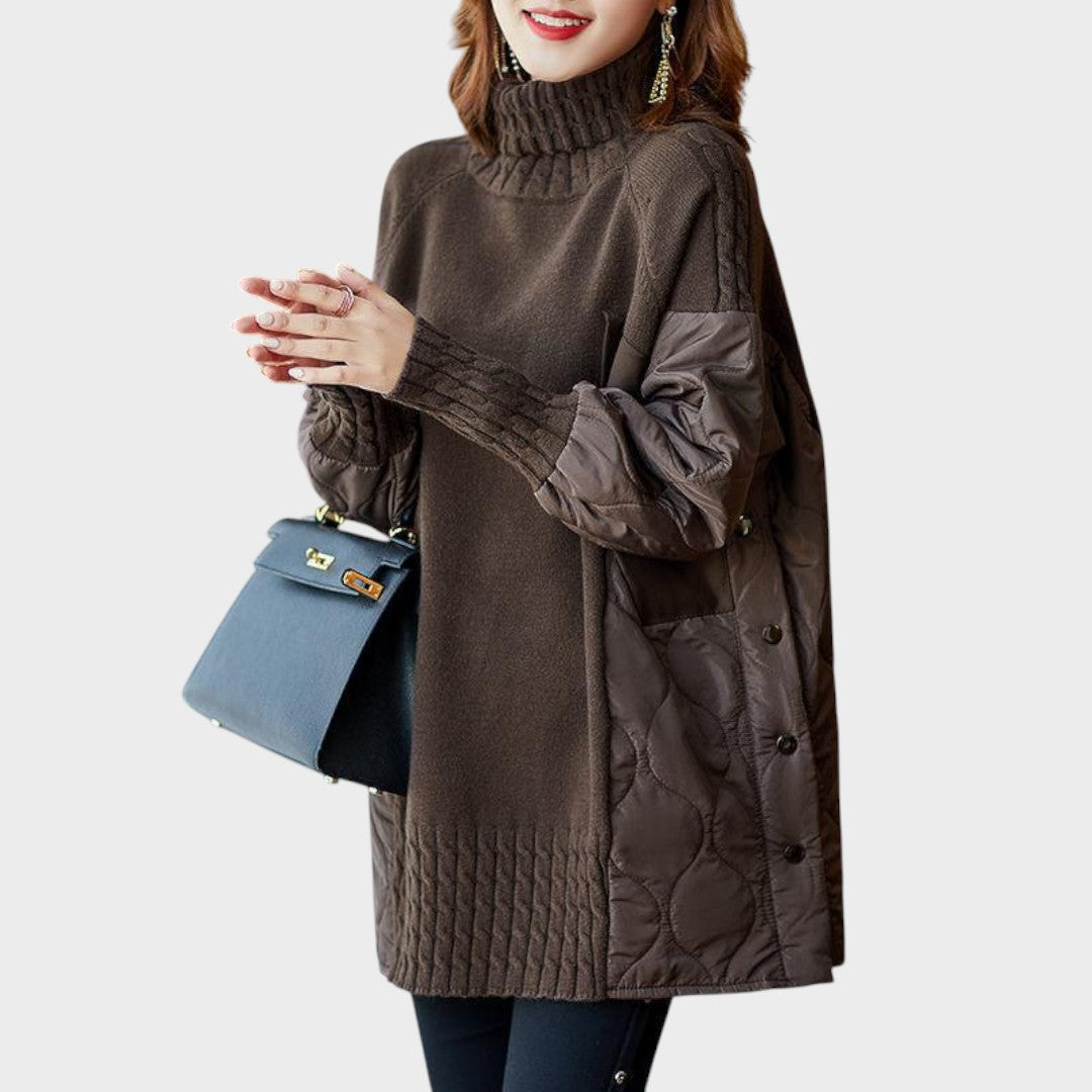 Iulia oversize pulóver magas nyakkal
