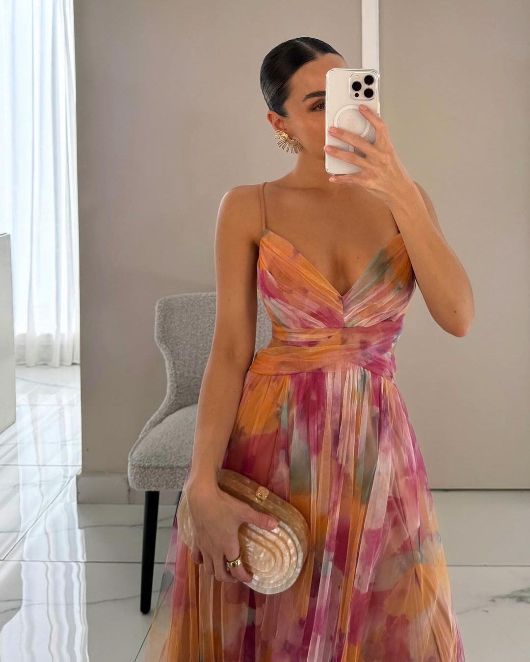 Sara - Varázslatos maxi ruha virágmintával