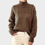 Pulover elegant din tricot Lari față