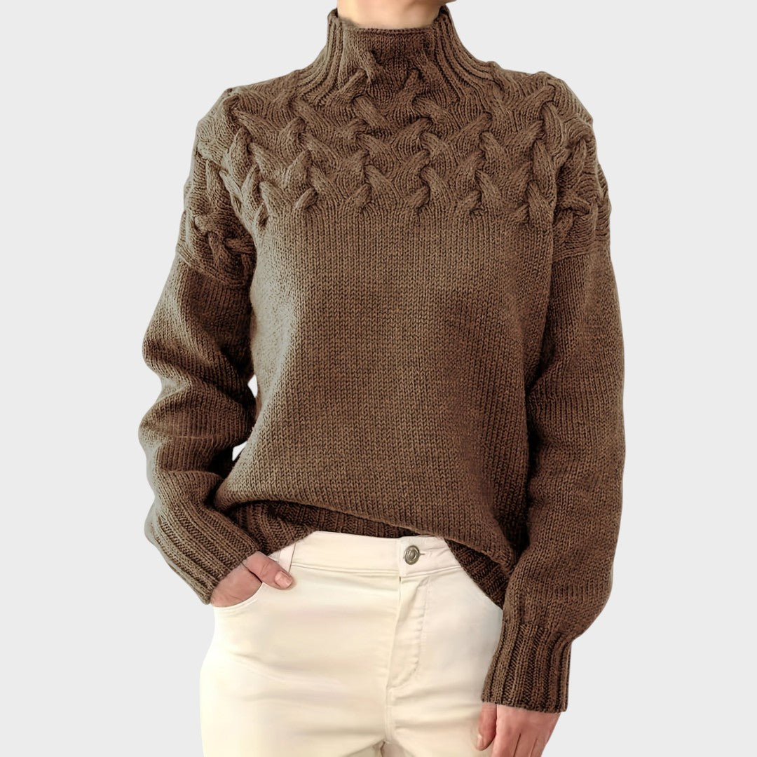 Pulover elegant din tricot Lari față