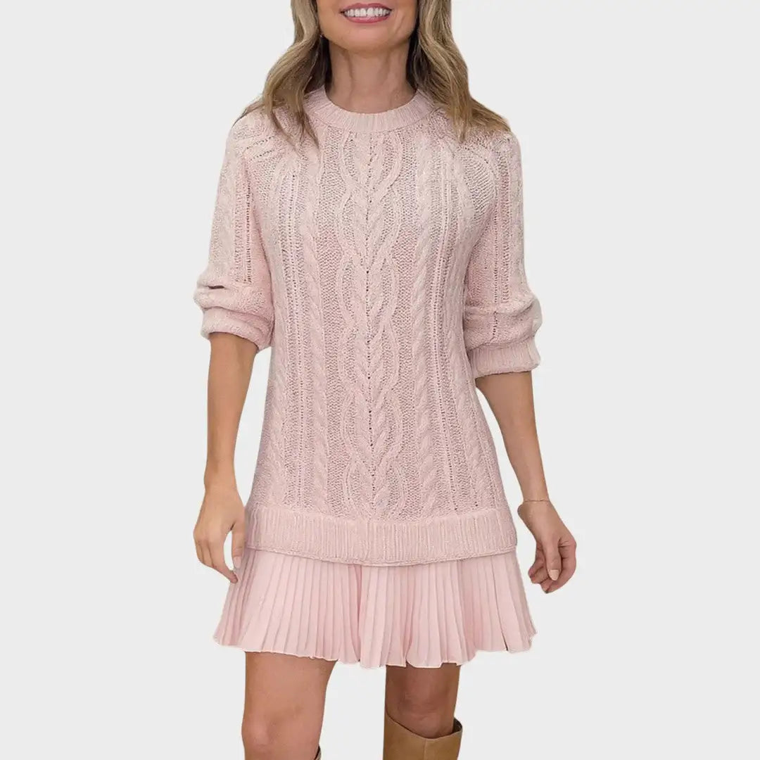 rochie din tricot cu cădere naturală Stefania vedere frontală