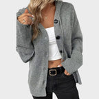 Amélia cardigan din tricot moale cu glugă spate