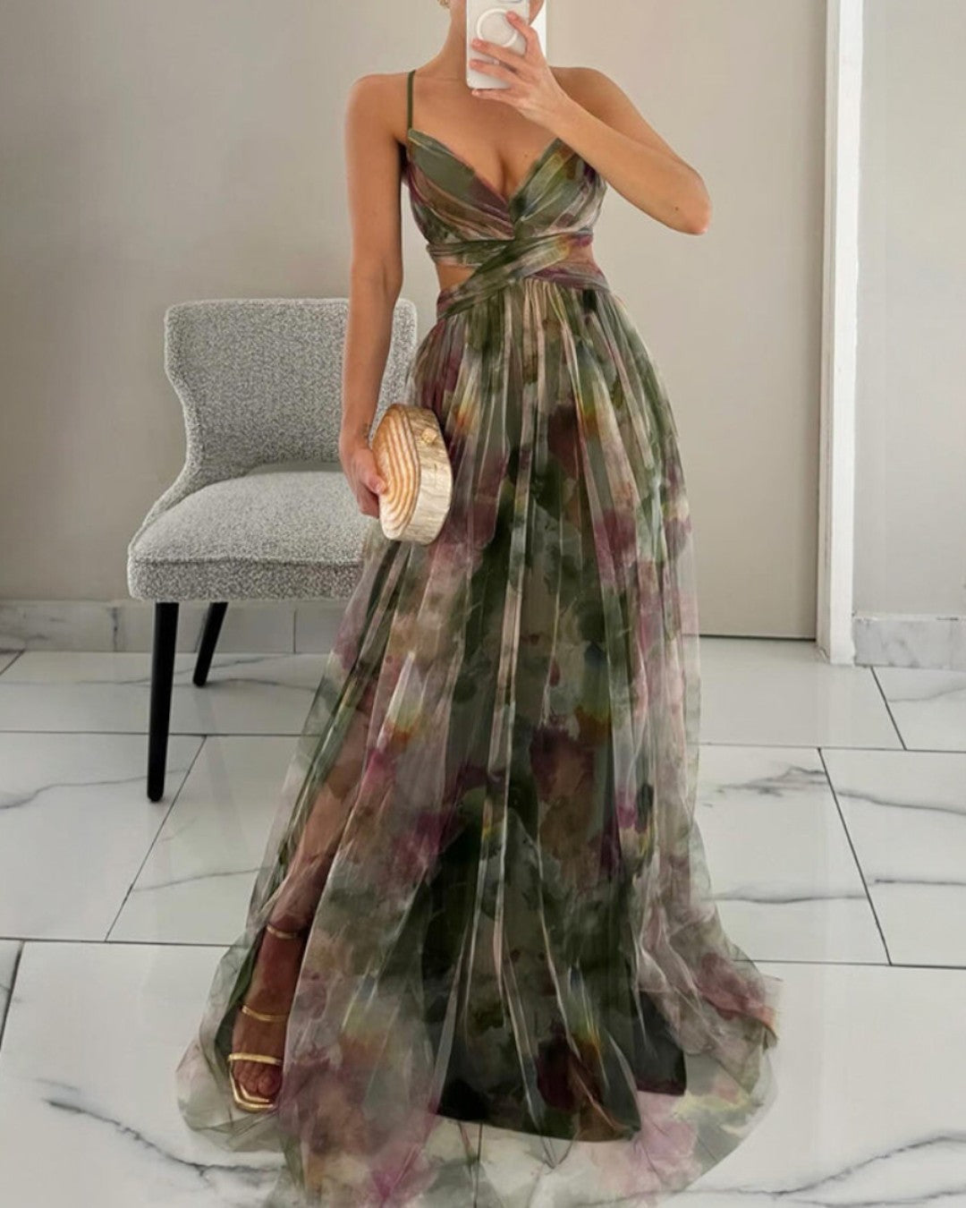 Sara - Varázslatos maxi ruha virágmintával