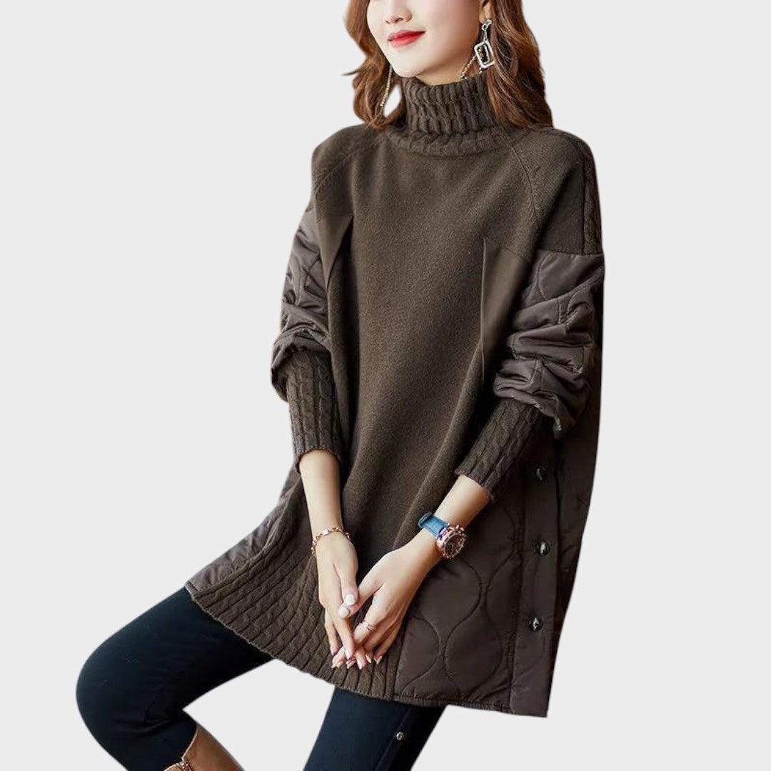 Iulia oversize pulóver magas nyakkal