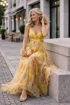 Lena – Virágmintás Maxi Ruha