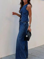Lota set din denim elegant lateral