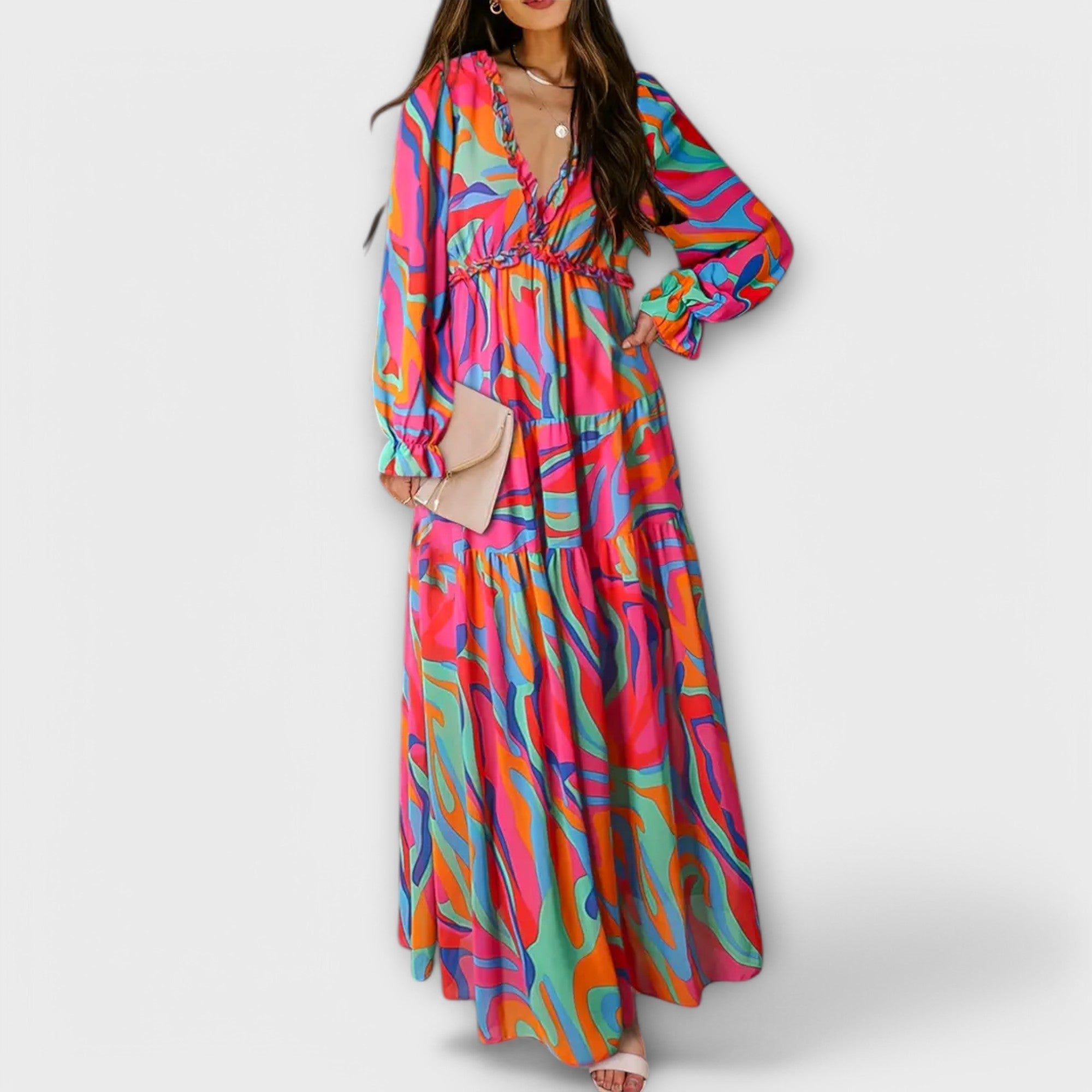 LILA – Titkos kert maxi ruha