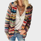Cardigan multicolor Marília față