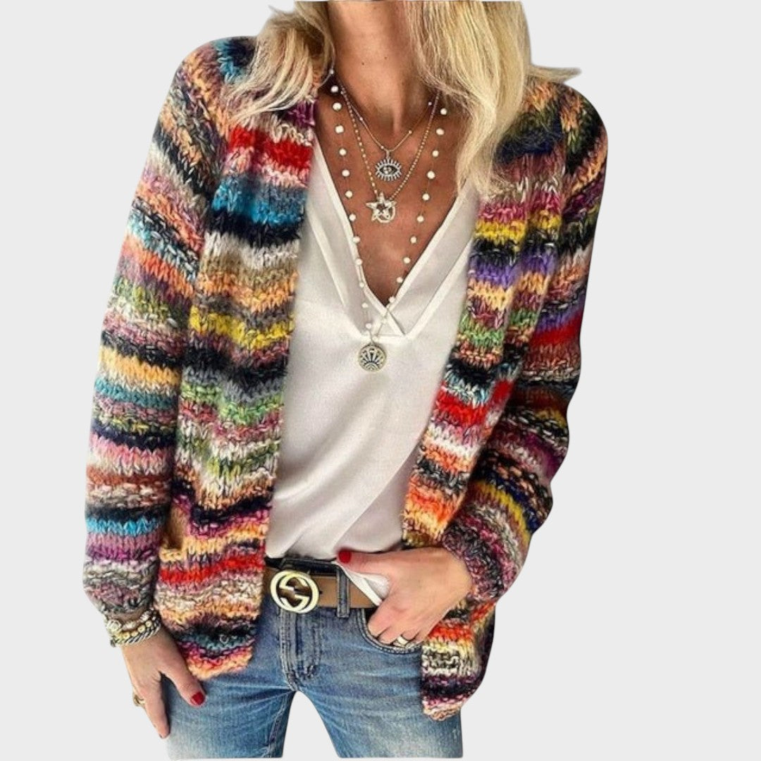 Cardigan multicolor Marília față