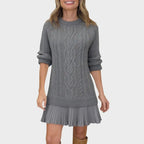 rochie din tricot cu cădere naturală Stefania detalii material