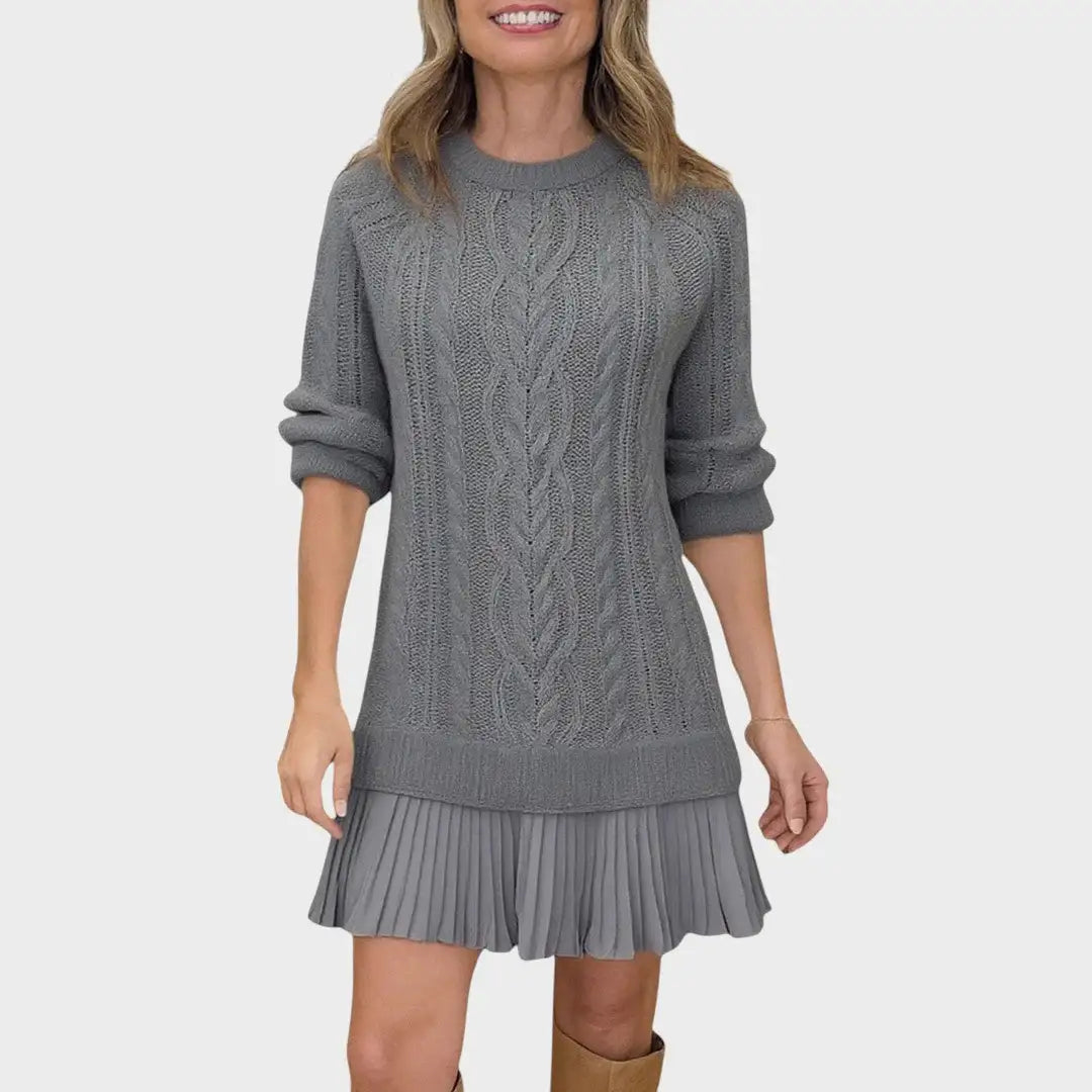 rochie din tricot cu cădere naturală Stefania detalii material