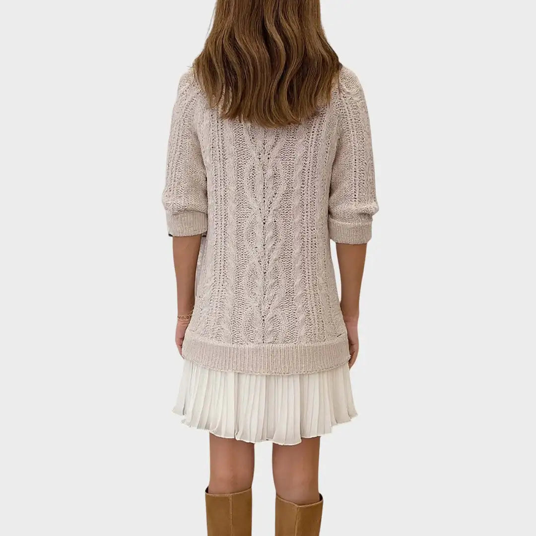 rochie din tricot cu cădere naturală Stefania decolteu subtil