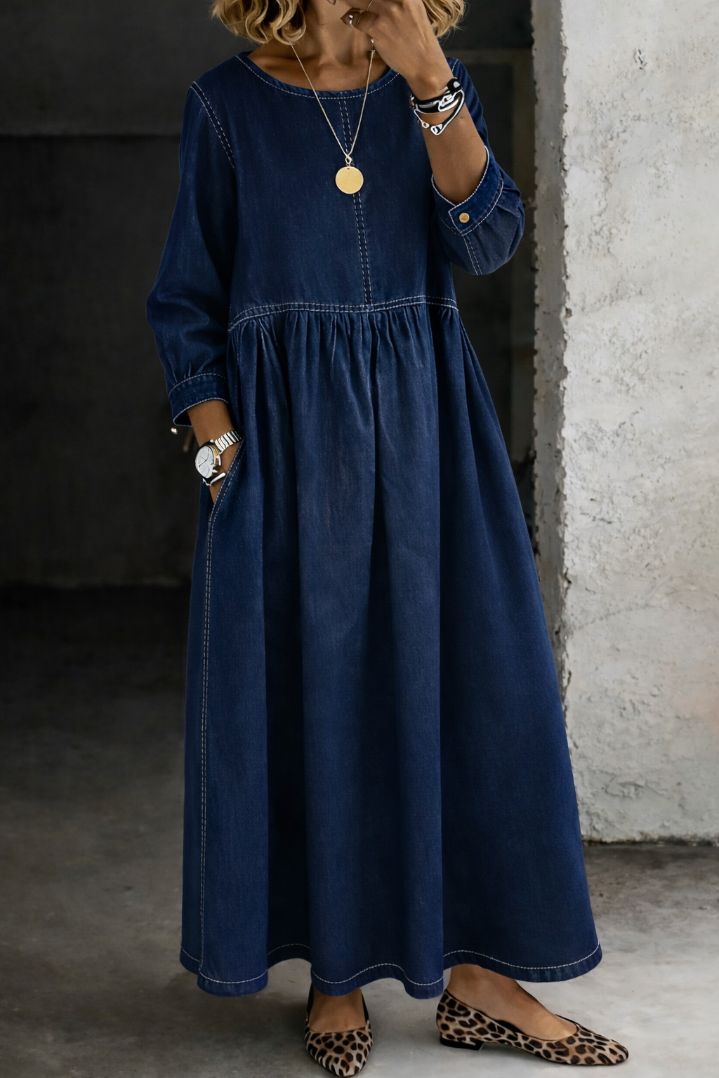 Fanni – hosszú ujjú farmer ruha