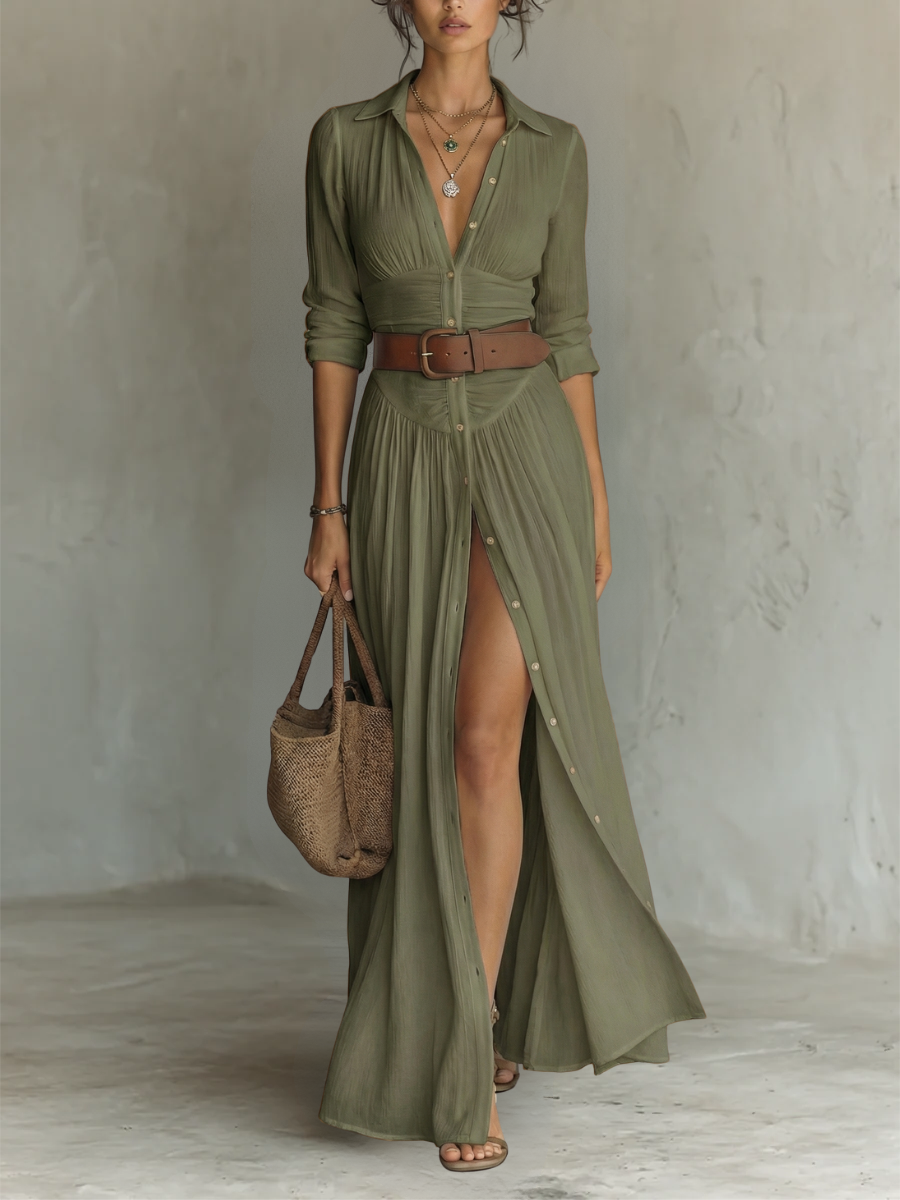 Henrietta – hosszú ujjú maxi ruha