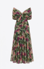 Hannah – Elegáns Virágmintás Maxi Ruha
