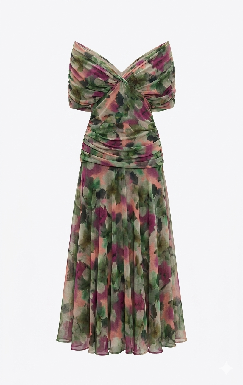 Hannah – Elegáns Virágmintás Maxi Ruha