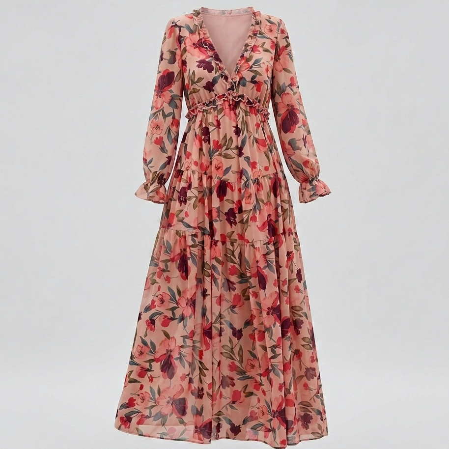 LILA – Titkos kert maxi ruha