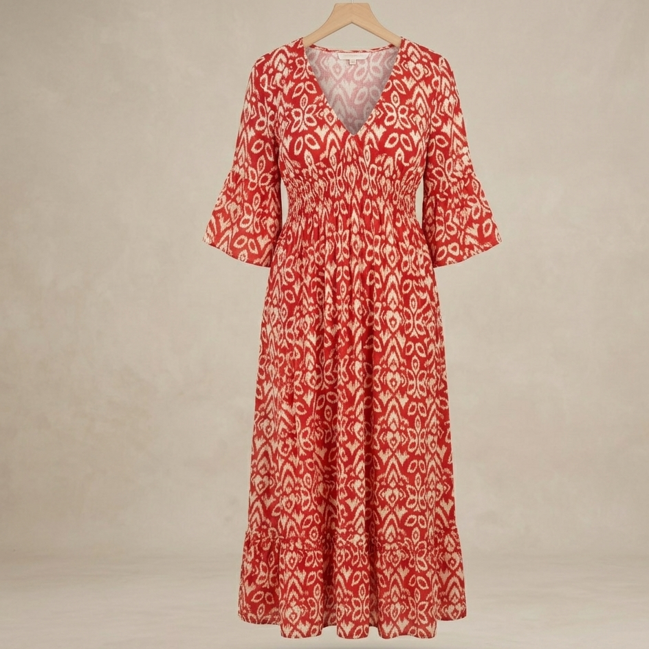 Lillia – Boho Nyomott Ruha