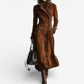 Andreea | Velúr hatású trench kabát