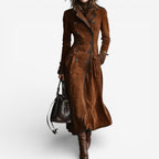 Andreea | Velúr hatású trench kabát