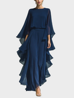 Aurora – Elbűvölő Elegáns Chiffon Szett Rózsákkal