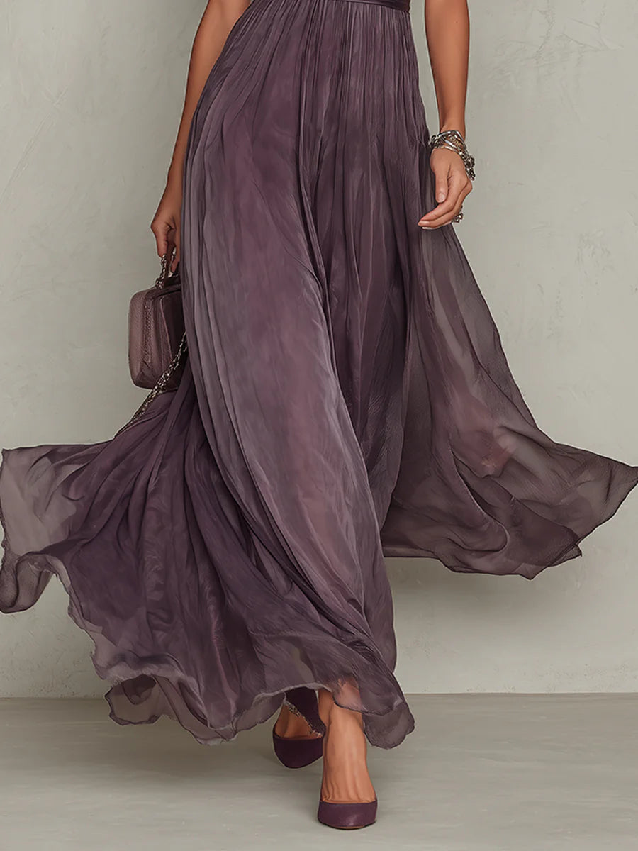 Lívia – elegáns sifon maxi ruha