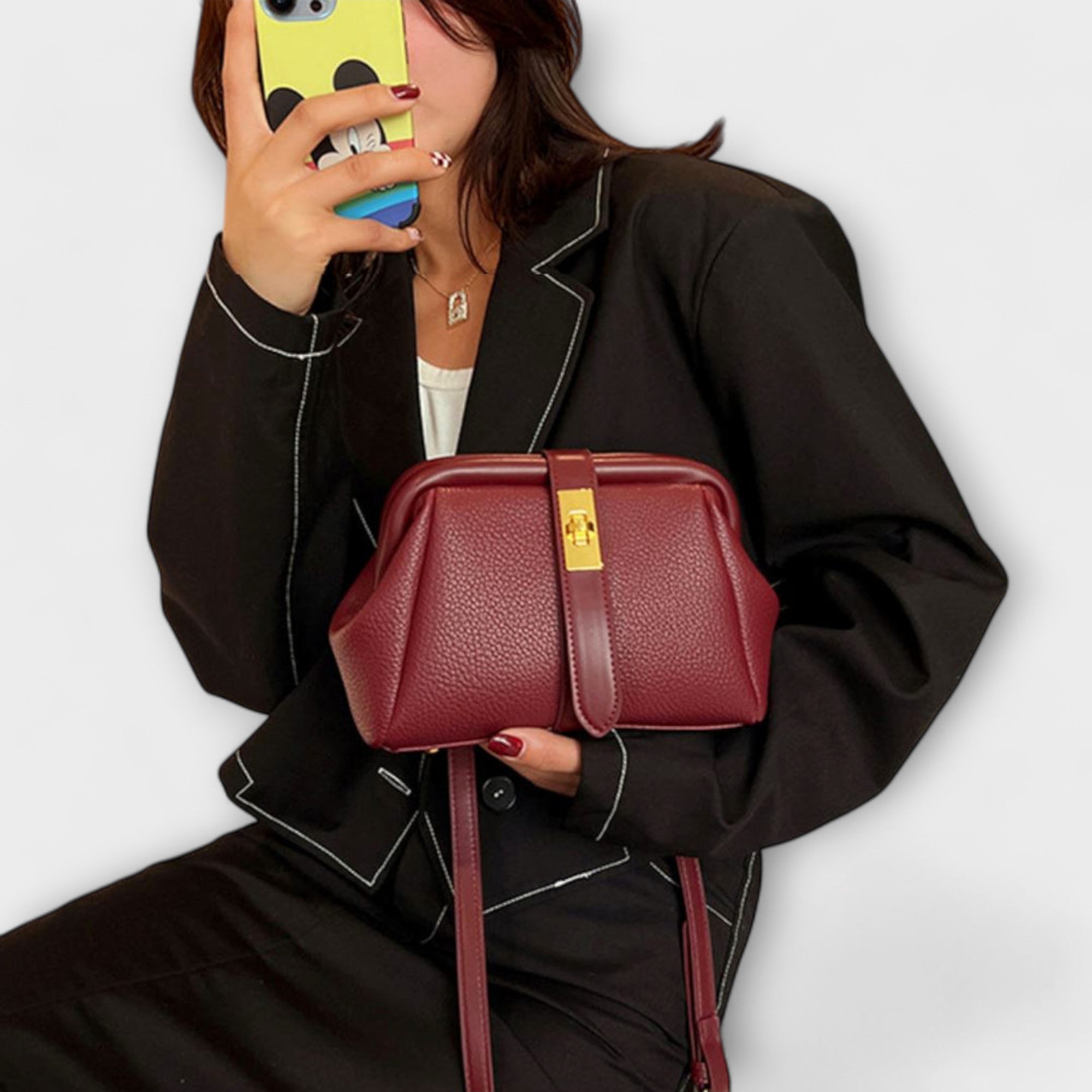 geantă de mână sau crossbody damă Angie interior spațios
