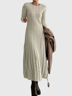 Vanessa - Elegáns Kötött Maxi Ruha