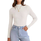 Tricou basic din material tricotat  elegant și versatil vedere laterală
