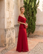 Orsolya – elegáns midi ruha V-kivágással