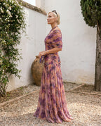Orsolya – elegáns midi ruha V-kivágással